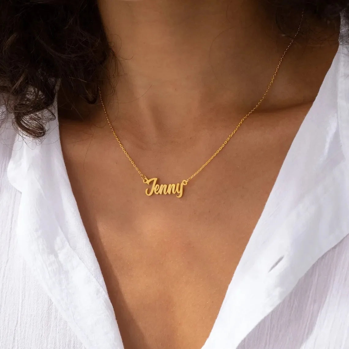 Lateefah Personalized Trendy Women Stainless Steel Pendant Custom Name Letter Necklace-4