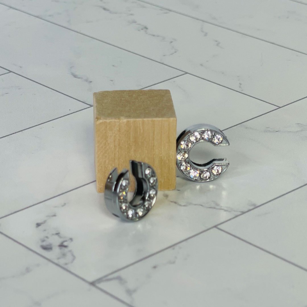 Pavé Letters -Silver Charms-2