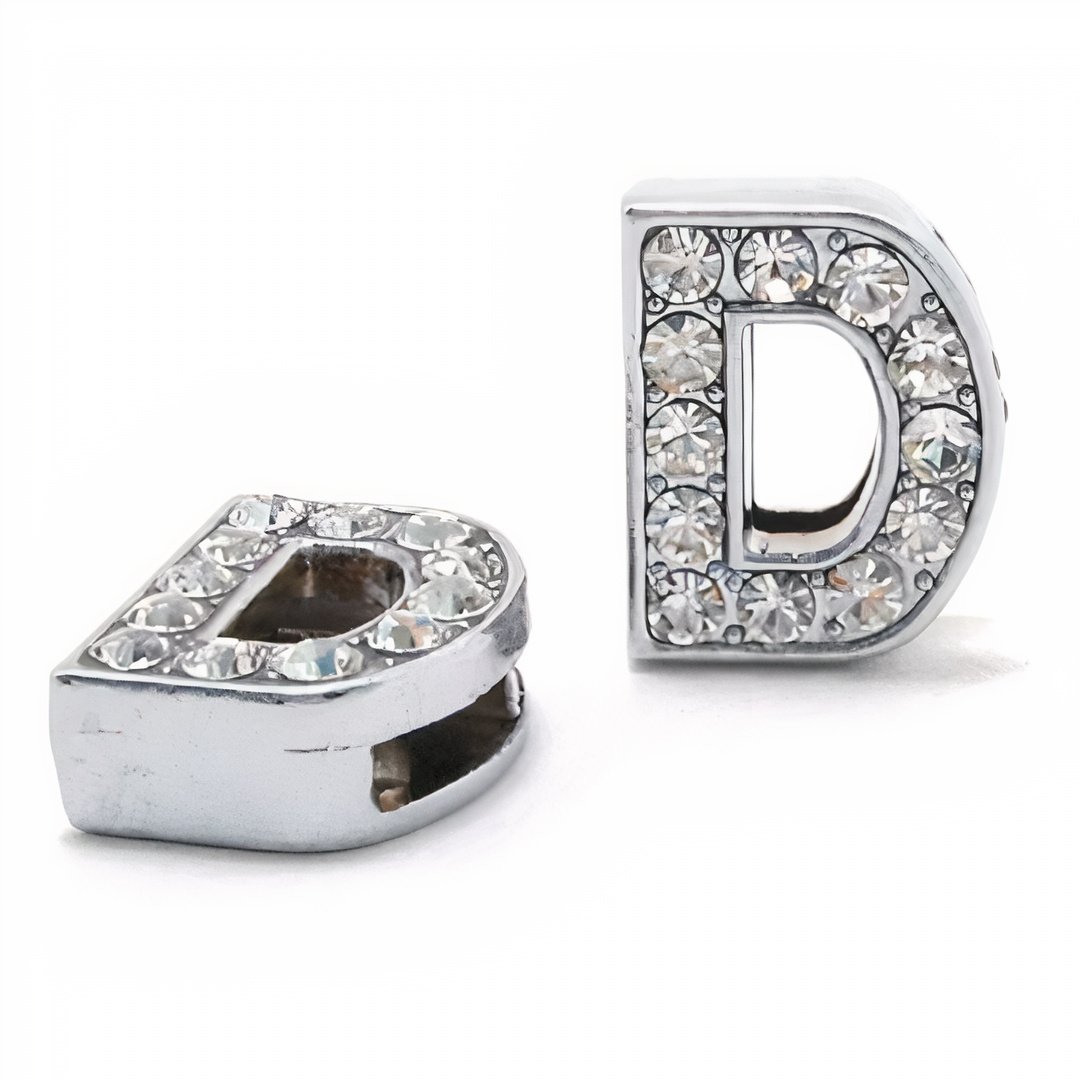 Pavé Letters -Silver Charms-7