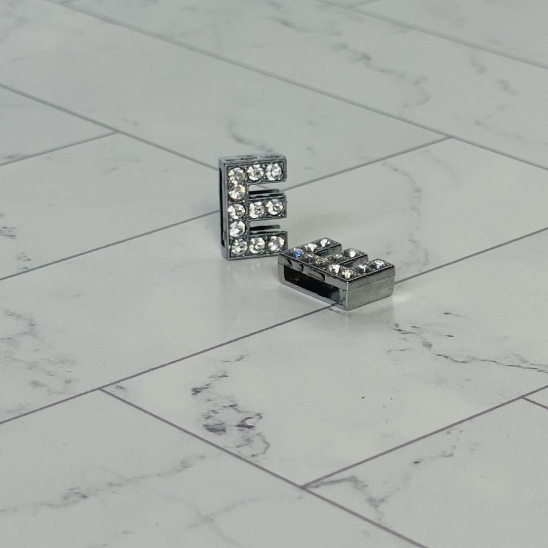 Pavé Letters -Silver Charms-3