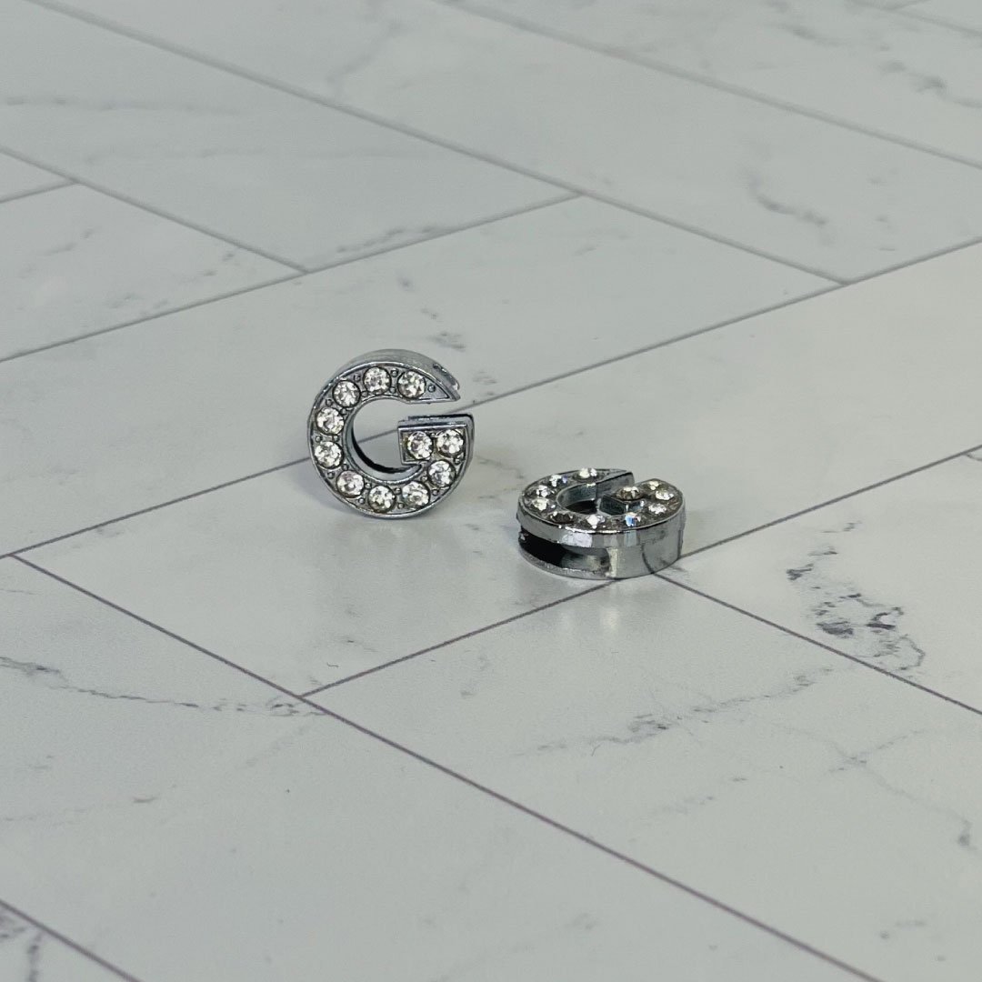 Pavé Letters -Silver Charms-8