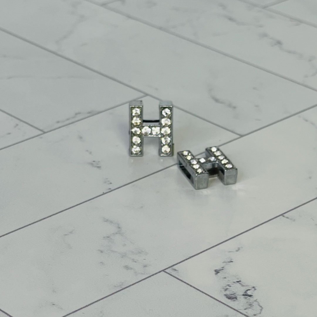 Pavé Letters -Silver Charms-9