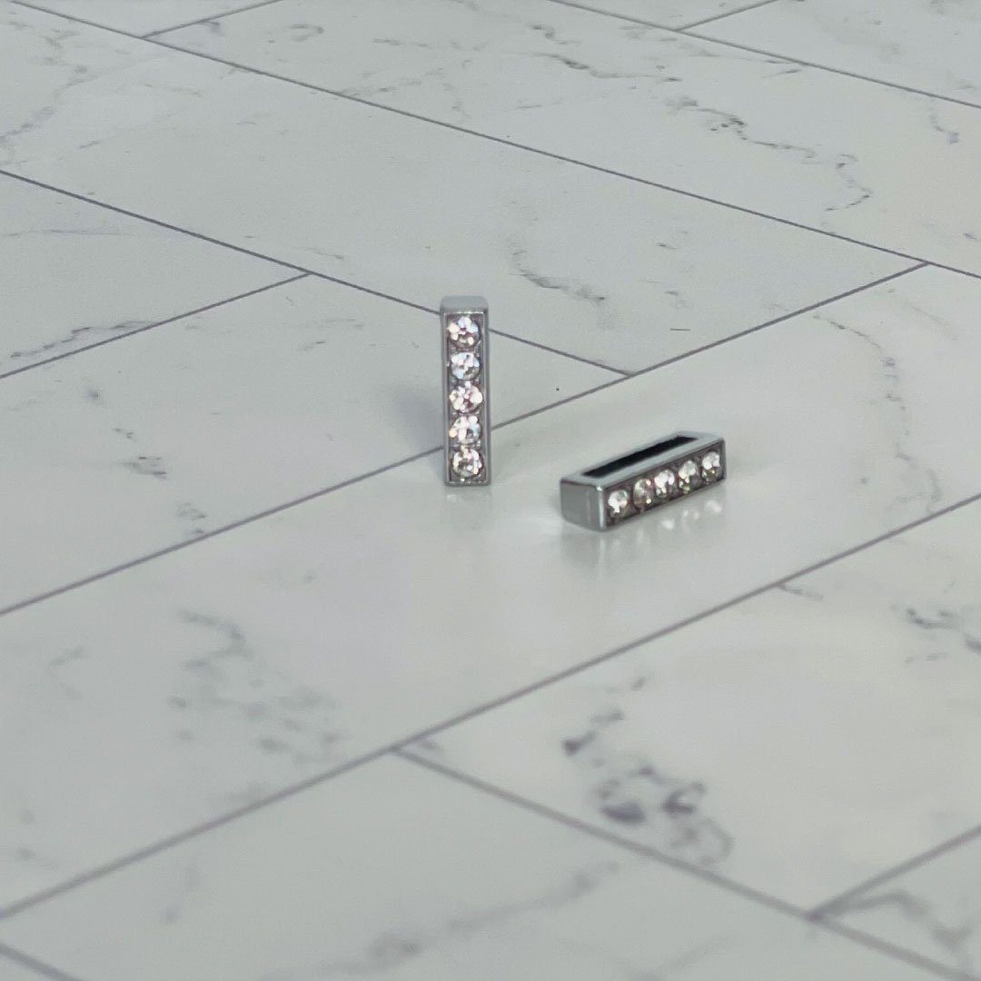 Pavé Letters -Silver Charms-10
