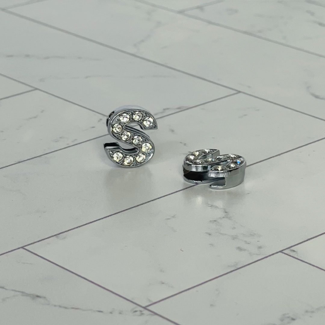 Pavé Letters -Silver Charms-20