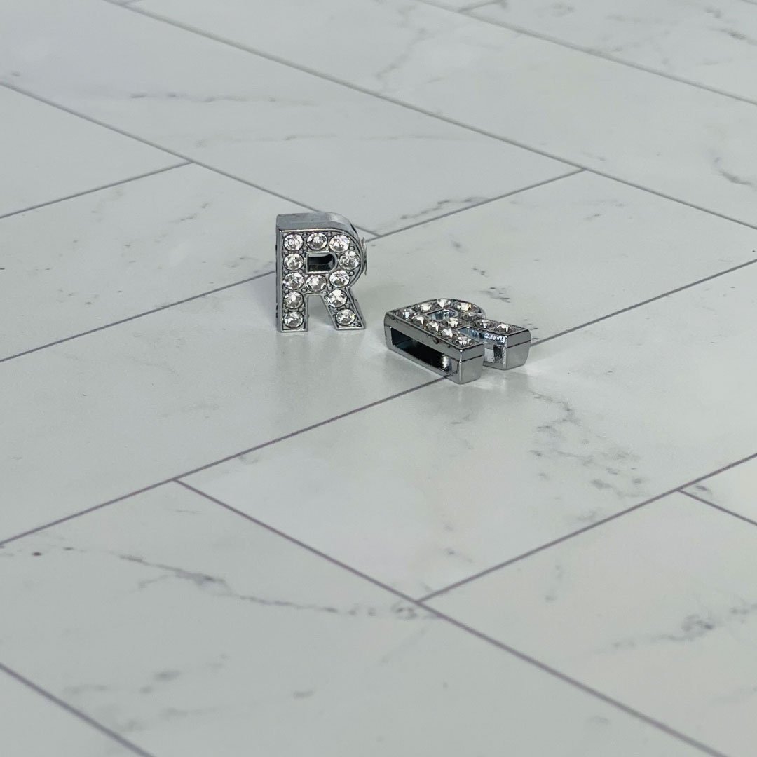 Pavé Letters -Silver Charms-19