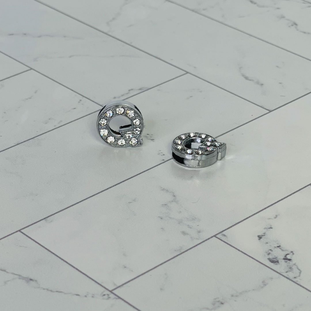 Pavé Letters -Silver Charms-18