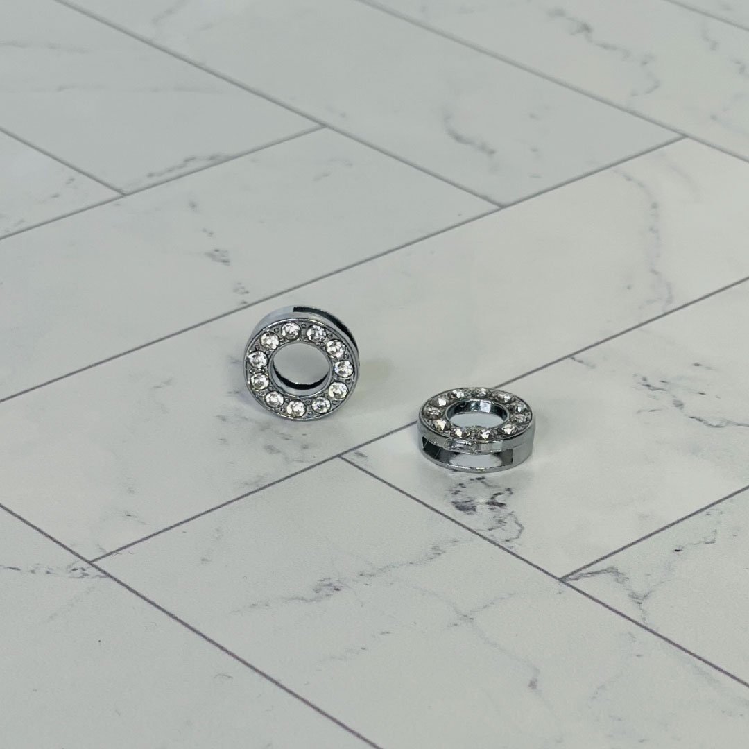 Pavé Letters -Silver Charms-16