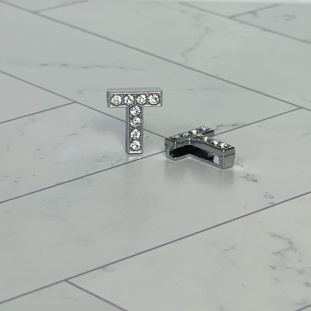 Pavé Letters -Silver Charms-21