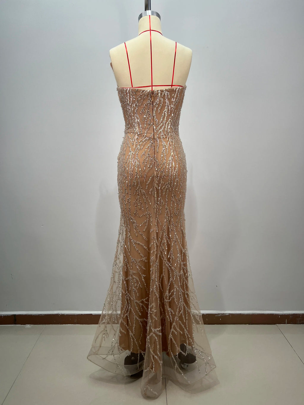ED2762 Latest Style Fashion Clothes Luxury Pearl Crystal Party Dresses Luxury Dresses Women Elegant Ball Gown-5