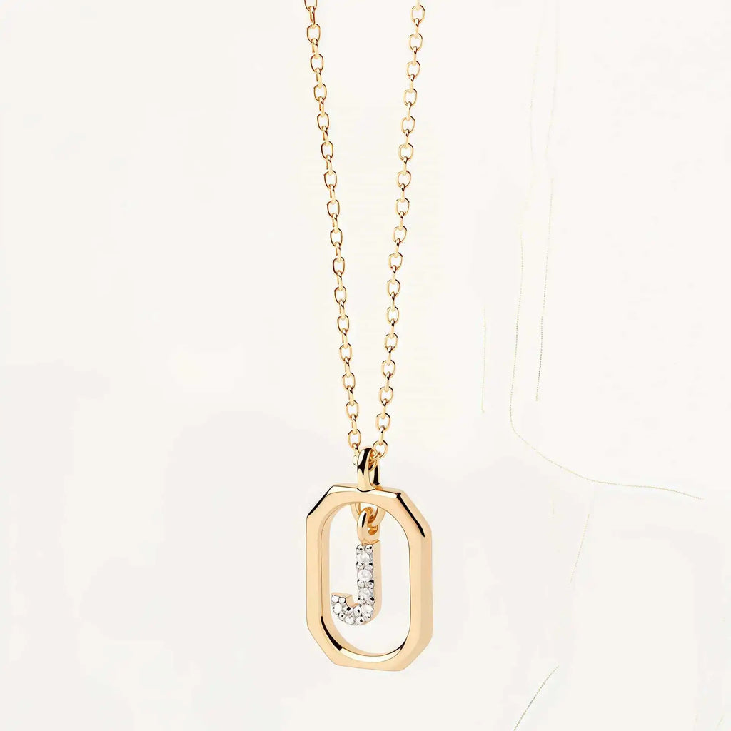 925 Sterling Silver  Cross Border Necklace Pendant Mini Full Diamond Gold Letters Necklace-20