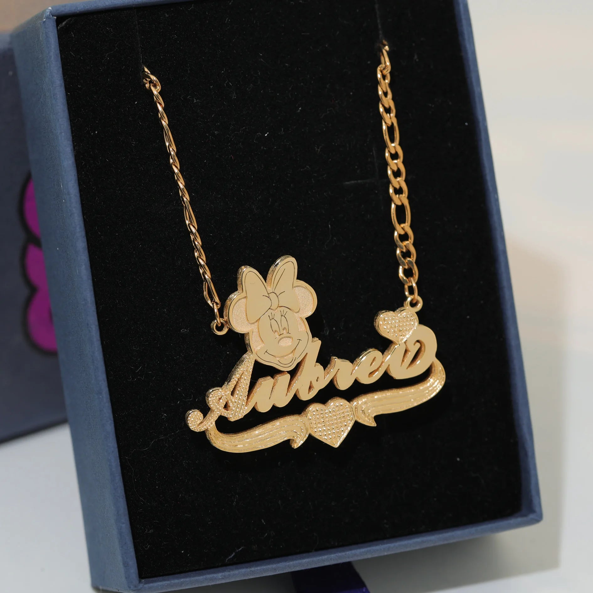 Personalized Engraved Lettering Bracelet Double Color Name Bracelets Necklace Earrings Jewelry Set-2