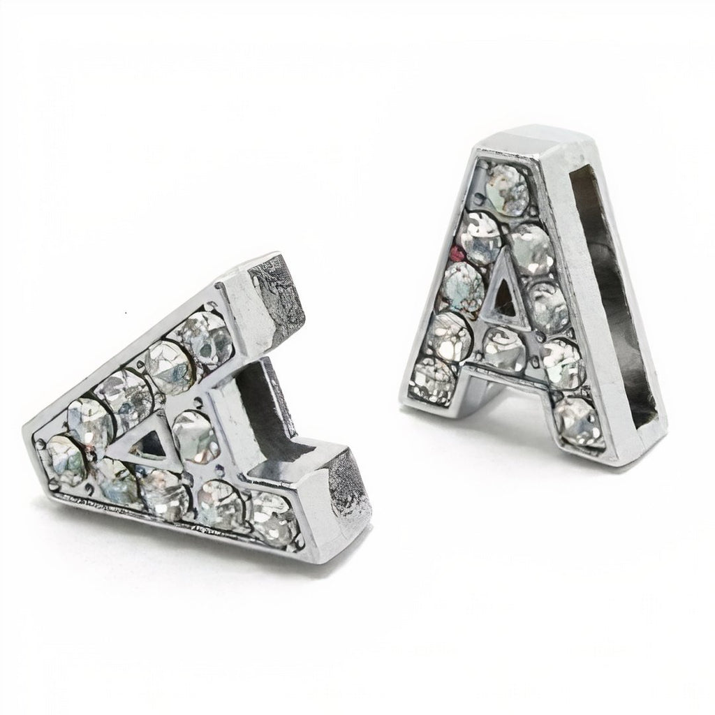 Pavé Letters -Silver Charms-5