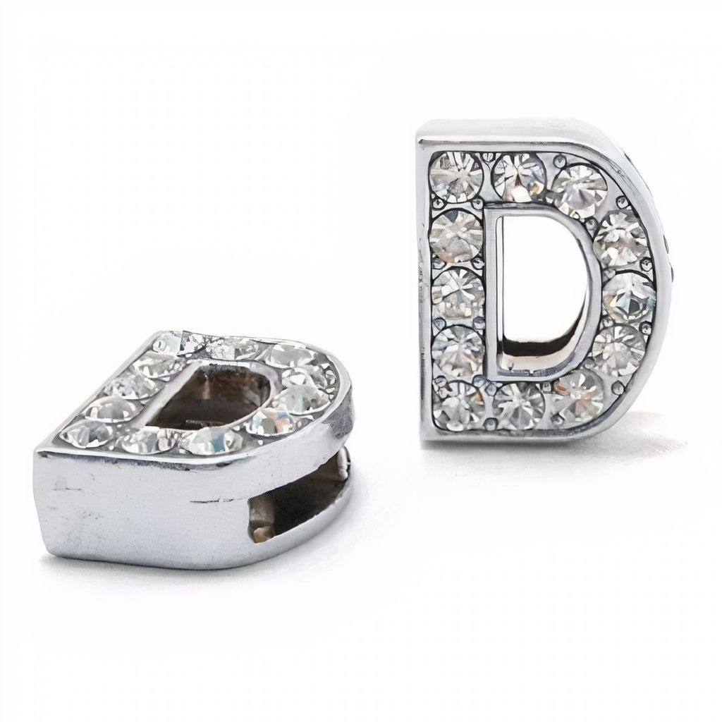 Pavé Letters -Silver Charms-7