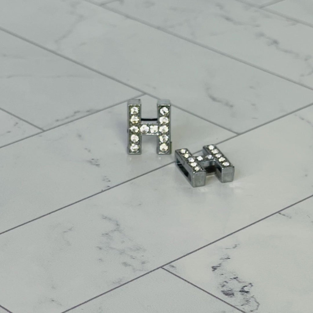 Pavé Letters -Silver Charms-9