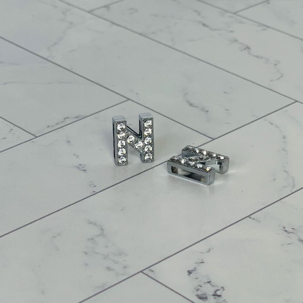 Pavé Letters -Silver Charms-15