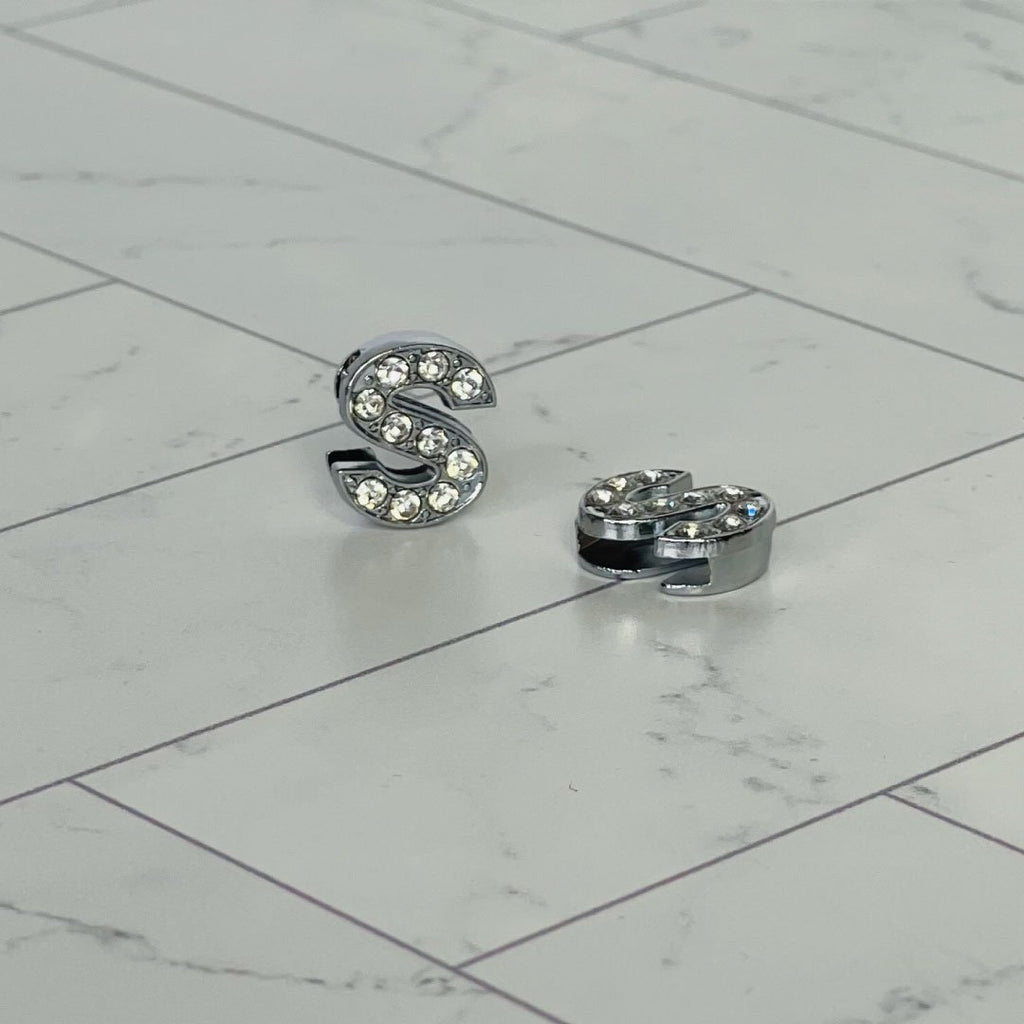 Pavé Letters -Silver Charms-20
