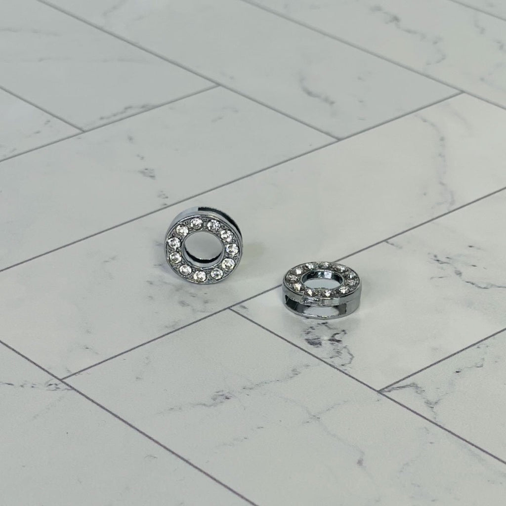 Pavé Letters -Silver Charms-16