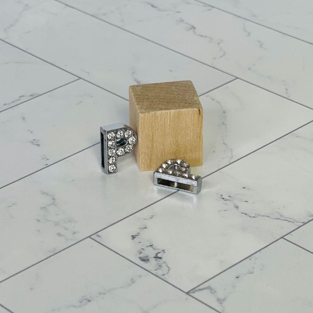 Pavé Letters -Silver Charms-17