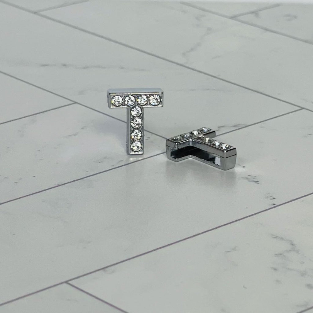 Pavé Letters -Silver Charms-21